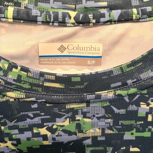 Columbia PFG - Men’s Small -Blue / Green - Camo /Fish-print Long-sleeve Shirt - - Picture 2 of 12